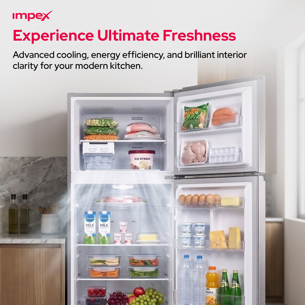 Impex 458L No Frost Inverter Refrigerator (IRF420SS)
