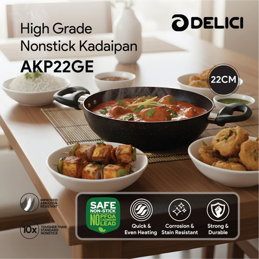 Delici Nonstick Kadai Pan 22cm (AKP22GE)
