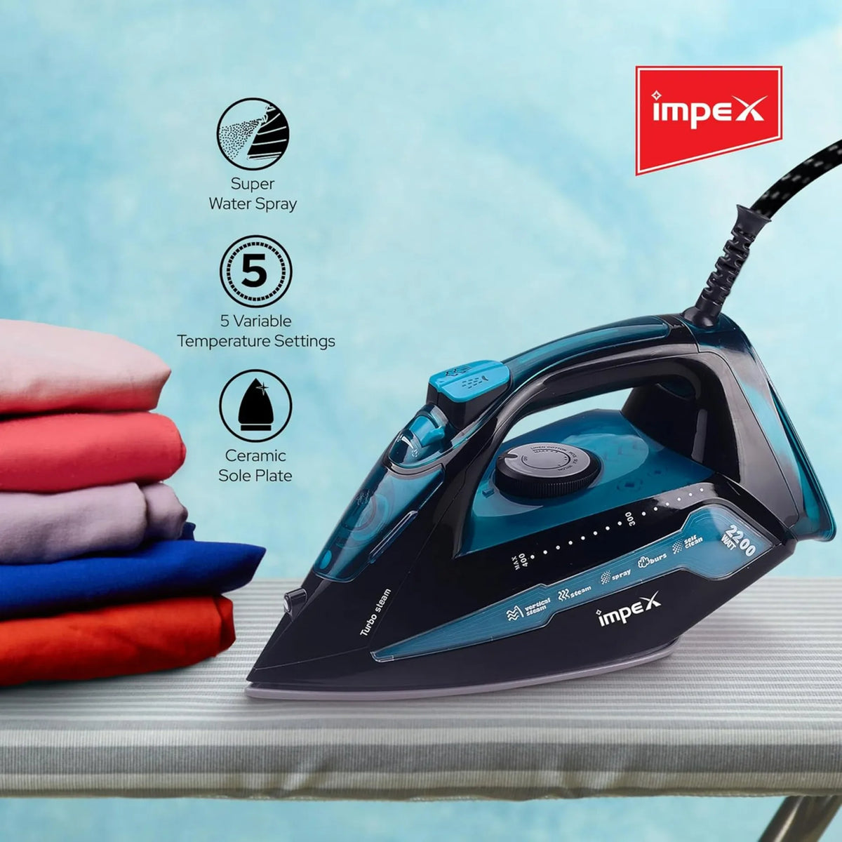 Impex Electric Steam Iron Box (IBS 404)
