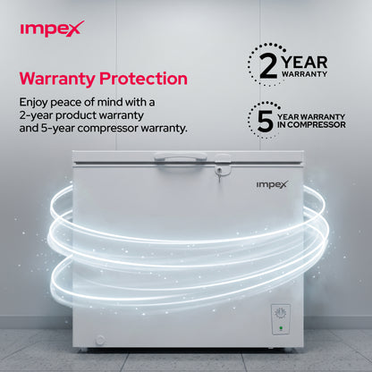 Impex IMCF200W 200L Chest Freezer | Lock & Key, Castor Wheels, R600A