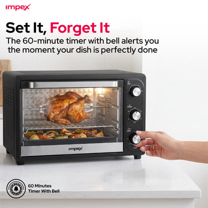 Impex 45L Electric Oven with Rotisserie (OV-2902)