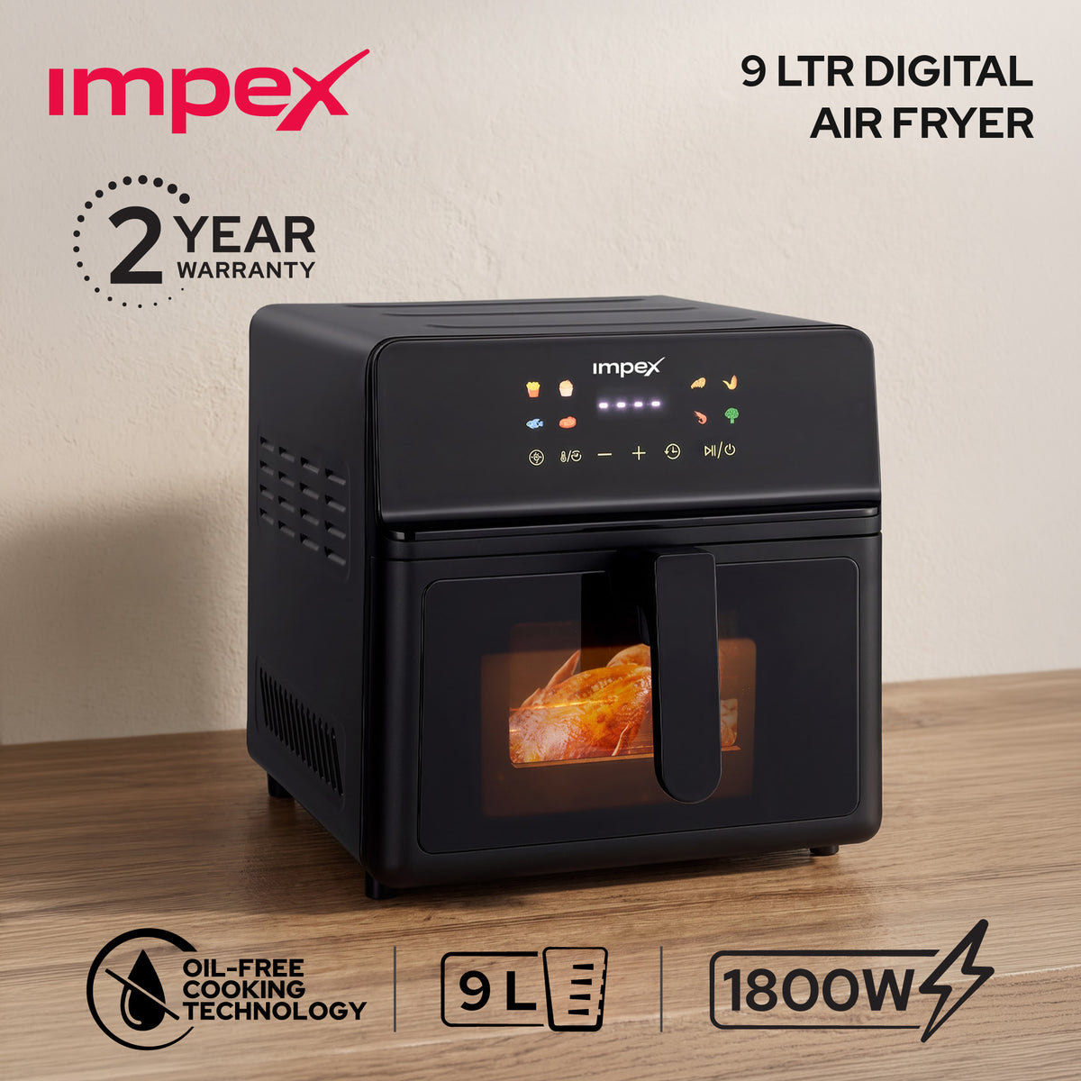 Impex 9L Digital Air Fryer (AF-4309)