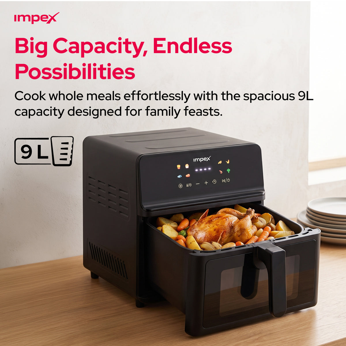 Impex 9L Digital Air Fryer (AF-4309)