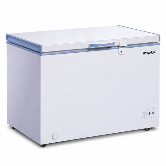 Impex IMCF150W – 150L Chest Freezer with Lock, Castor Wheels & Interior Lamp