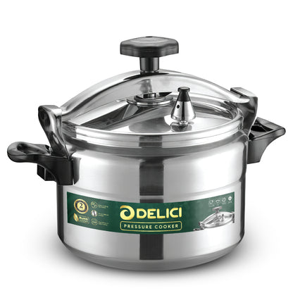 Delici Aluminium Pressure Cooker 15 Litre | Strong Base | Safety Lock | 2-Year Warranty | DPC15A