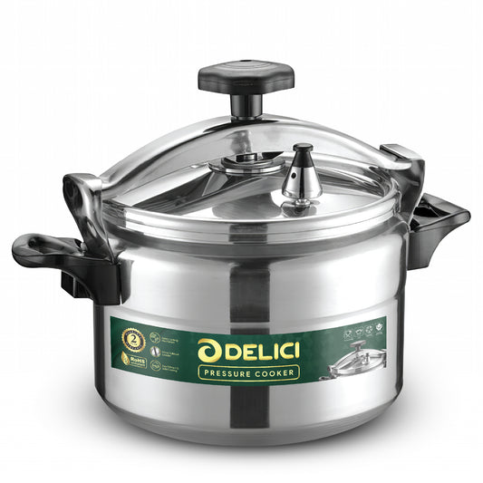 Delici Aluminium Pressure Cooker 15 Litre | Strong Base | Safety Lock | 2-Year Warranty | DPC15A