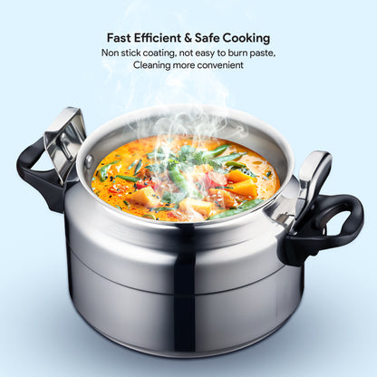 Delici Aluminium Pressure Cooker 15 Litre | Strong Base | Safety Lock | 2-Year Warranty | DPC15A