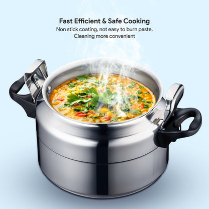 Delici Aluminium Pressure Cooker 5 Litre | Safety Lock | 2-Year Warranty | DPC5A
