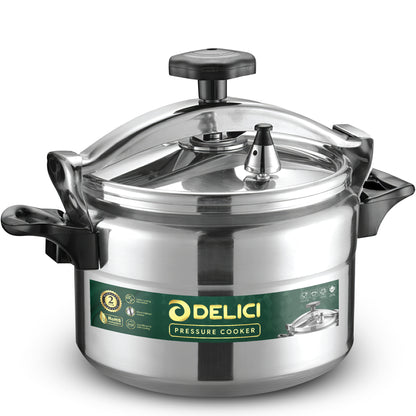 Delici Aluminium Pressure Cooker 11 Litre | Pressure Regulator | Safety Lock | 2-Year Warranty | DPC11A