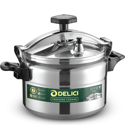 Delici Aluminium Pressure Cooker 11 Litre | Pressure Regulator | Safety Lock | 2-Year Warranty | DPC11A