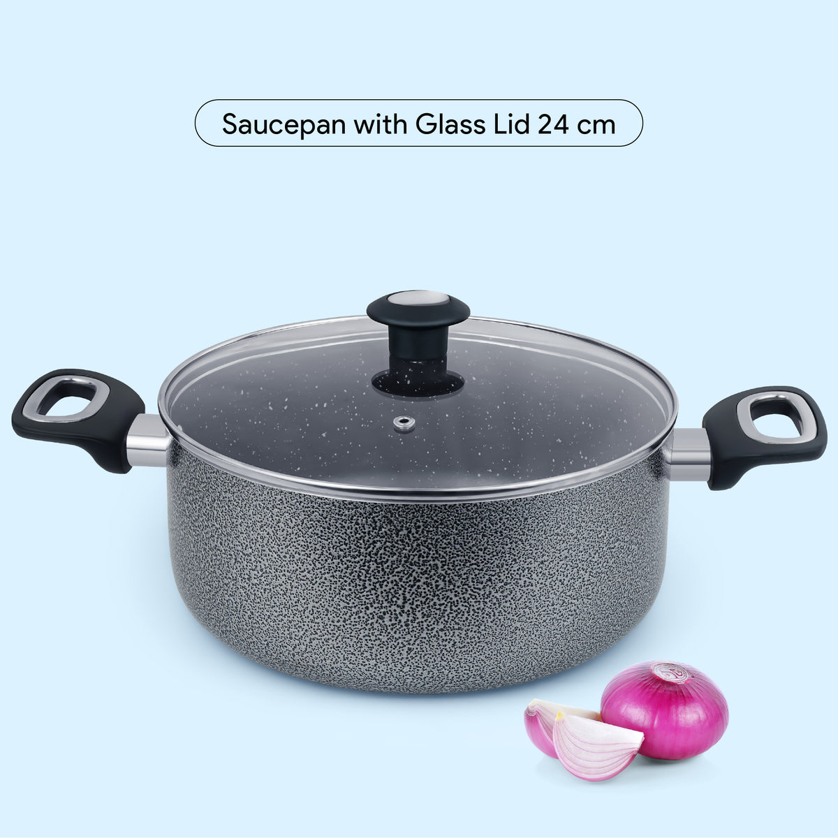 Delici Hammertone Non-Stick Cookware Set 7-Piece | 10X Tougher | PFOA-Free | ACS7HE