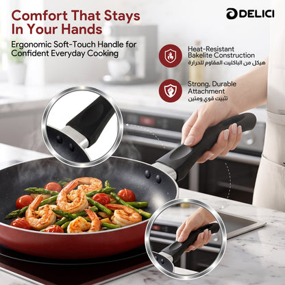 Delici Aluminium Fry Pan 22CM | High-Grade Non-Stick | AFP22ME