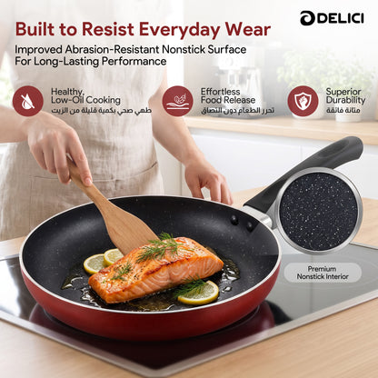 Delici Aluminium Fry Pan 22CM | High-Grade Non-Stick | AFP22ME