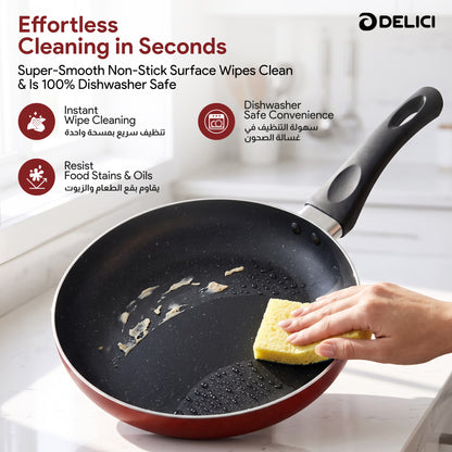 Delici Aluminium Fry Pan 22CM | High-Grade Non-Stick | AFP22ME