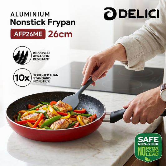 Delici Aluminium Fry Pan 26CM | High-Grade Non-Stick | AFP26ME