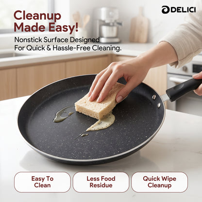 Delici Tawa Pan 26CM (ATP26GE) – Granite Gray Non-Stick | PFOA Free