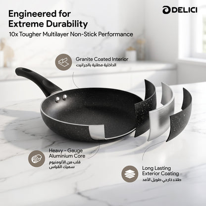 Delici Nonstick Fry Pan 20CM | PFOA-Free Aluminium Frying Pan (AFP20GE)