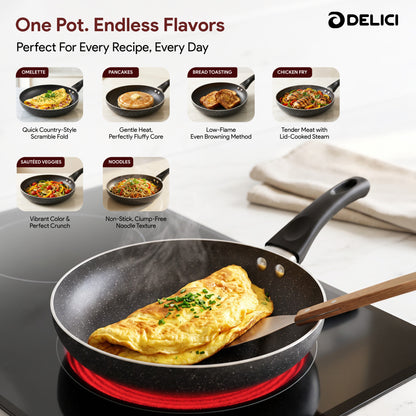 Delici Nonstick Fry Pan 20CM | PFOA-Free Aluminium Frying Pan (AFP20GE)