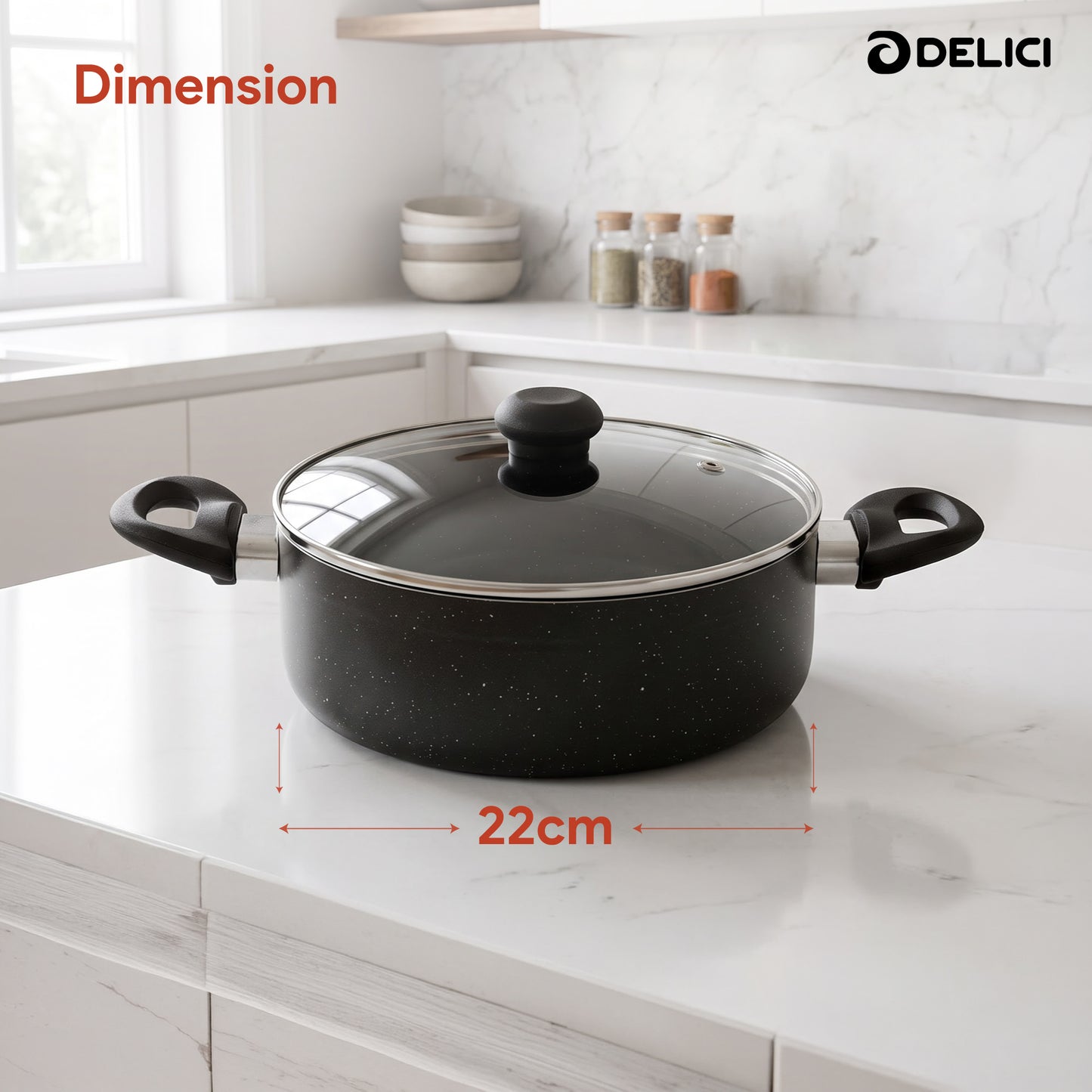 Delici Sauce Pan 22 CM (ASP22GE)