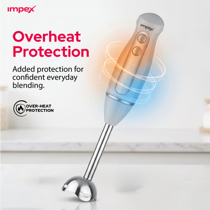 Impex HB3201 – 300W Hand Blender with 2-Speed Control & Overheat Protection