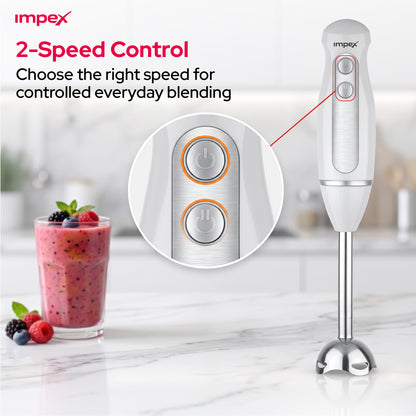 Impex HB3201 – 300W Hand Blender with 2-Speed Control & Overheat Protection