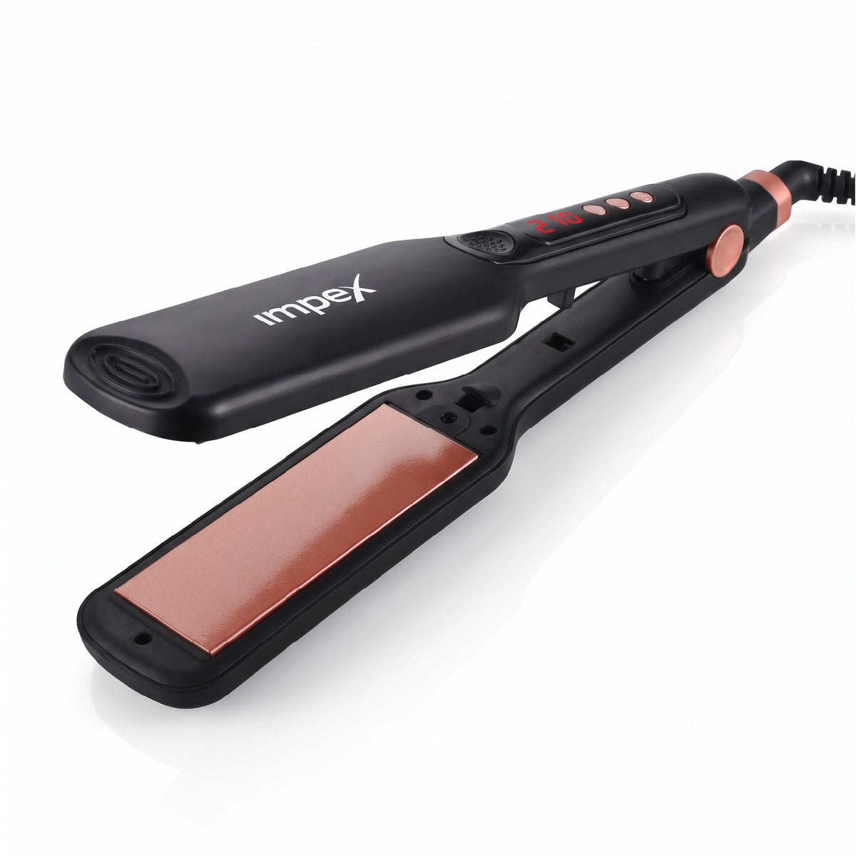 Impex HS306 – Wide Ceramic Plate Hair Straightener with Digital Temp Control
