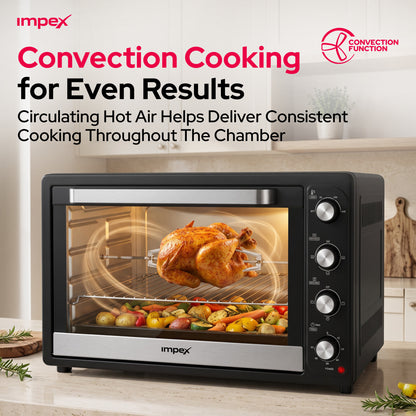 Impex 100L Electric Oven with Rotisserie & Convection (OV-2904)