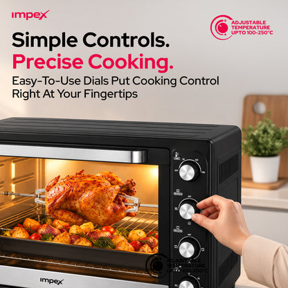 Impex 100L Electric Oven with Rotisserie & Convection (OV-2904)