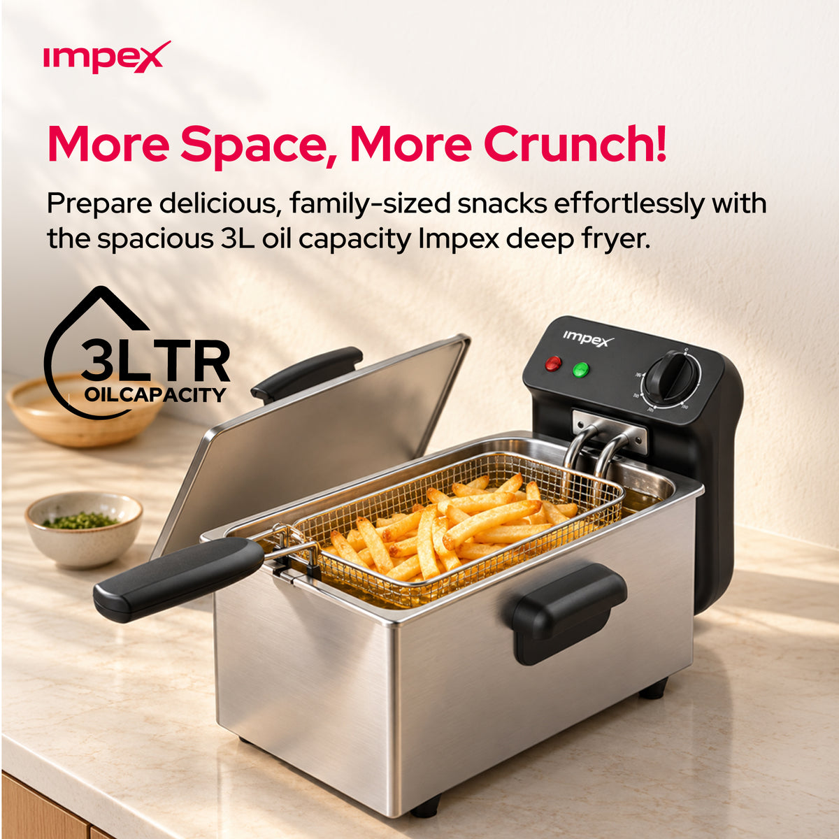 Impex 3 Ltr. Deep Fryer (IDF 1003)