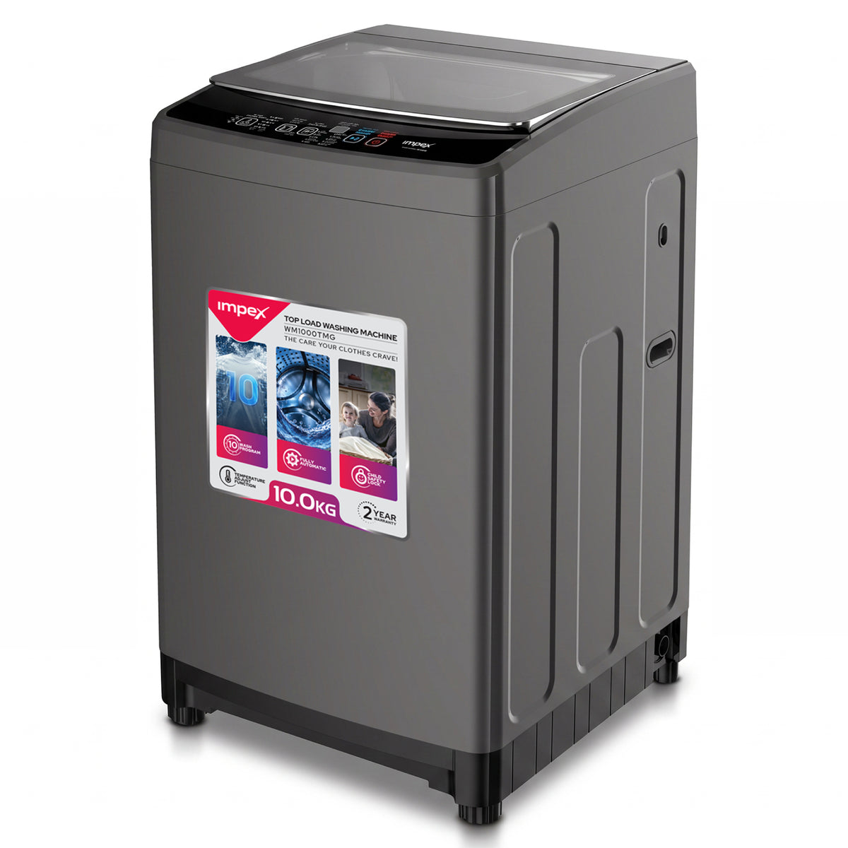 Impex 10KG Fully Automatic Top Load Washing Machine (WM1000TMG)