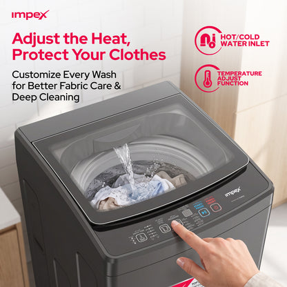 Impex 10KG Fully Automatic Top Load Washing Machine (WM1000TMG)