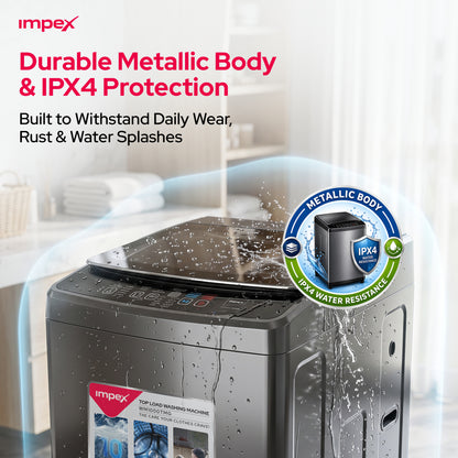 Impex 10KG Fully Automatic Top Load Washing Machine (WM1000TMG)