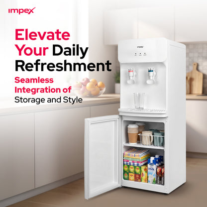 Impex WD3904B 2-Tap Water Dispenser – Compressor Cooling, 304 Stainless Steel Tank