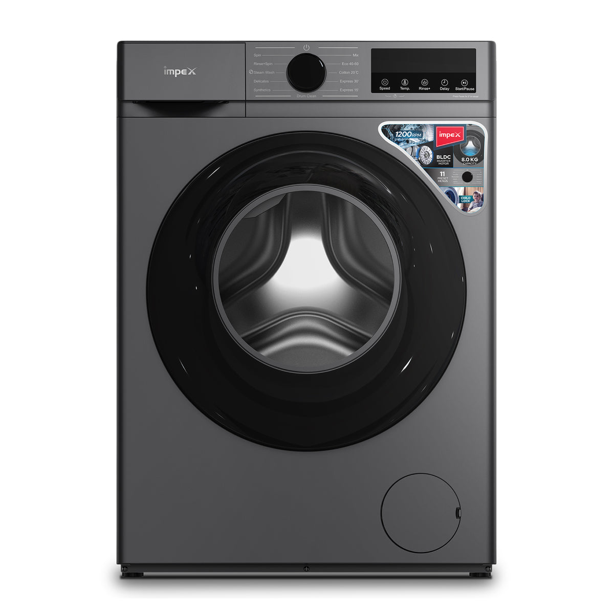 Impex 8Kg Front Load Washing Machine (WM0800FS)