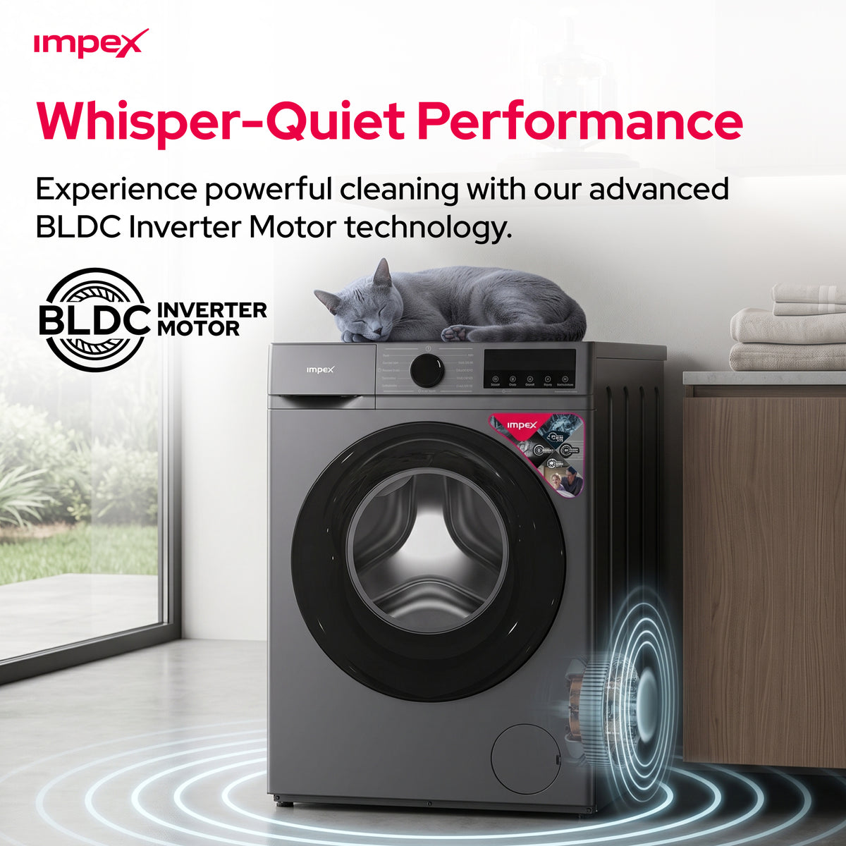 Impex 8Kg Front Load Washing Machine (WM0800FS)