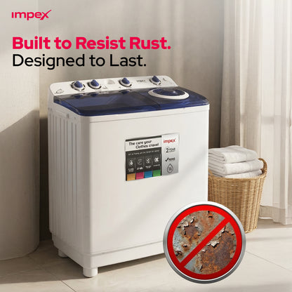Impex WM-4205 12KG Semi-Automatic Washing Machine – Air Turbo Dry, Double Layer Body