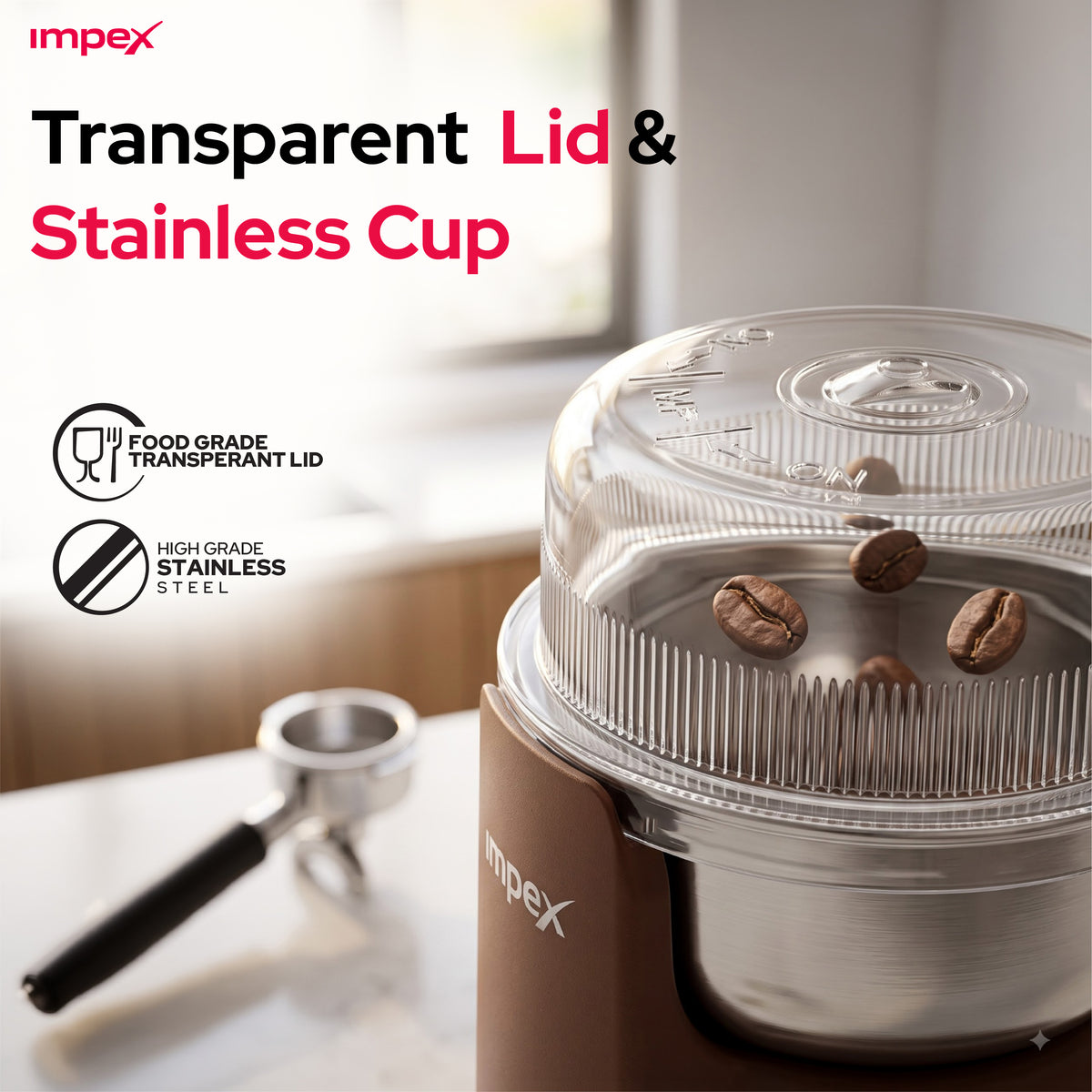 Impex CG3401 – 200W Coffee Grinder with Stainless Steel Blade & Overheat Protection