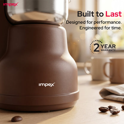 Impex CG3401 – 200W Coffee Grinder with Stainless Steel Blade & Overheat Protection
