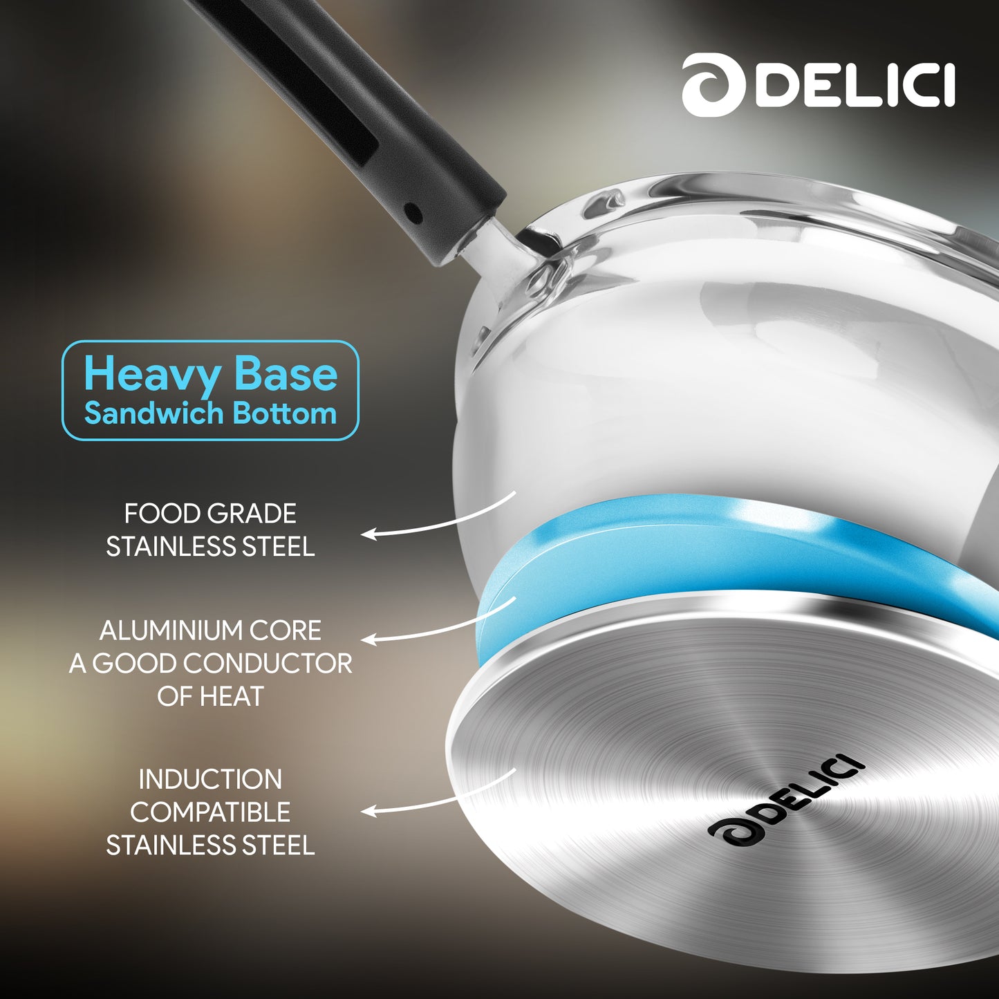 Delici SS Cookware Set 5Pcs DSK 5B