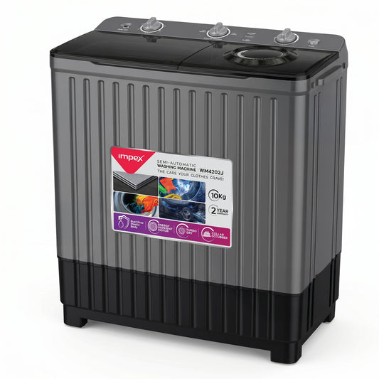 Impex WM-4202 10KG Semi-Automatic Washing Machine – Air Turbo, Turbo Dry & Rust-Free Body