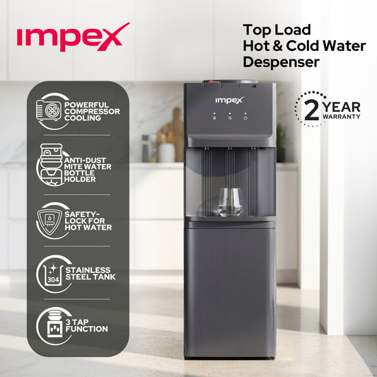 Impex WD3902C 3-Tap Water Dispenser – Compressor Cooling, 304 Stainless Steel Tank