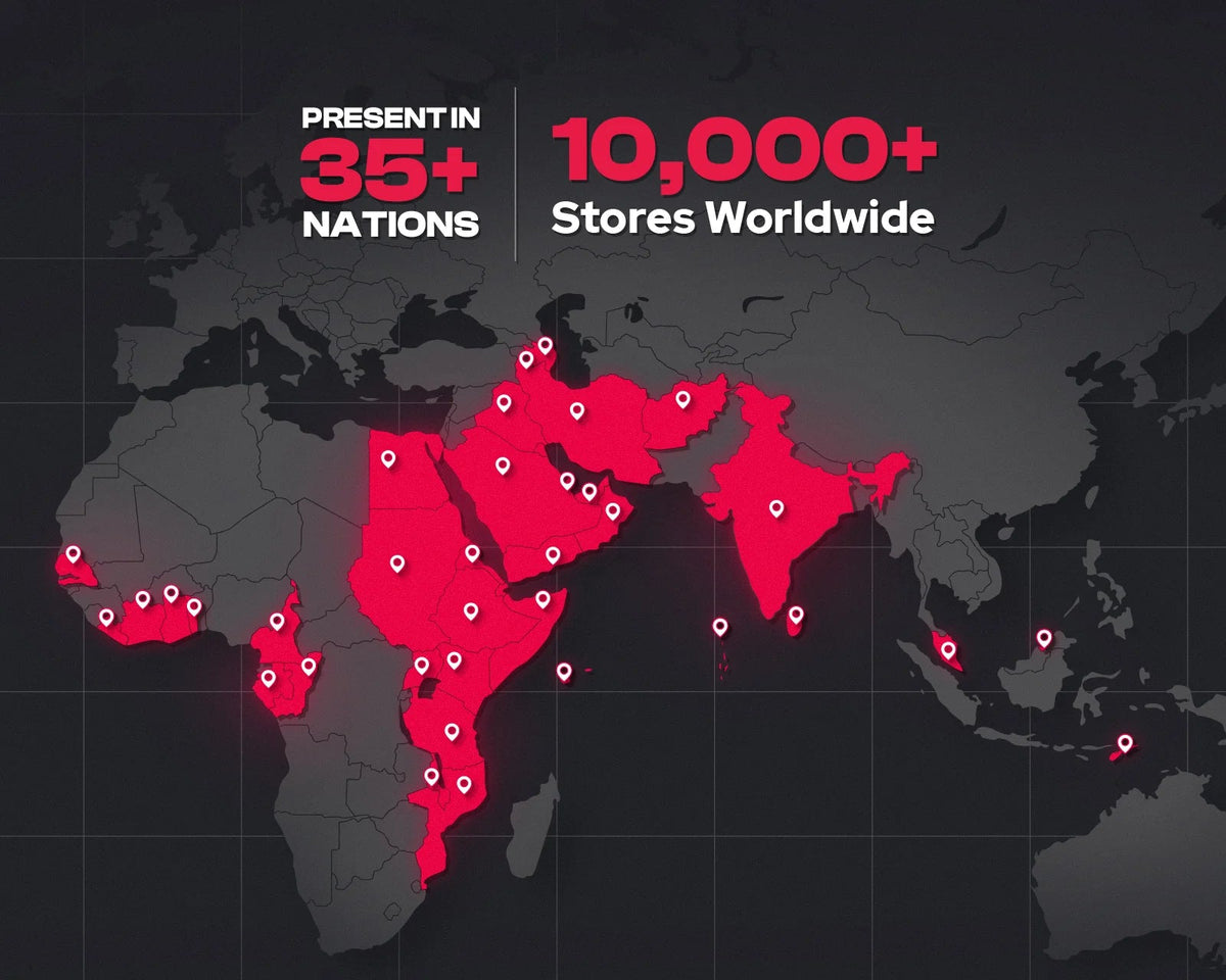 World map showing global presence